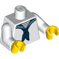 LEGO® los onderdeel Lijf met Motief Wit 973pb0839c01