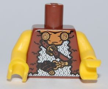 Plaatje in Gallery viewer laden, LEGO® Lijf met Motief Roodachtig Bruin 973pb0852c01