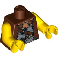 Plaatje in Gallery viewer laden, LEGO® Lijf met Motief Roodachtig Bruin 973pb0852c01