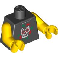 Plaatje in Gallery viewer laden, LEGO® los onderdeel Lijf met Motief Zwart 973pb0838c01