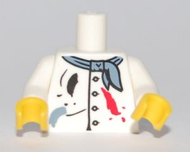 LEGO® los onderdeel Lijf met Motief Wit 973pb0848c01
