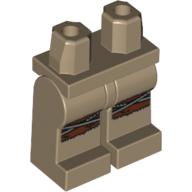 LEGO® Benen met Motief Donker Geelbruin 970c00pb0100