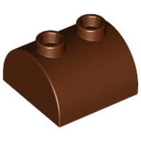 LEGO® los onderdeel Dakpan Gebogen Roodachtig Bruin 30165