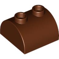 LEGO® los onderdeel Dakpan Gebogen Roodachtig Bruin 30165