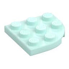 LEGO® los onderdeel Plaat Rond in kleur Licht Aqua 30357