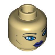 Plaatje in Gallery viewer laden, LEGO® los onderdeel Hoofd in kleur Geelbruin 3626pb0528