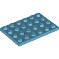 Plaatje in Gallery viewer laden, LEGO® los onderdeel Plaat Algemeen Medium Azuurblauw 3032