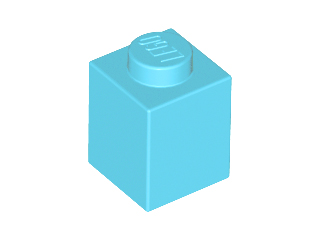 LEGO® los onderdeel Steen in kleur Medium Azuurblauw 3005