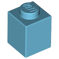 Plaatje in Gallery viewer laden, LEGO® los onderdeel Steen in kleur Medium Azuurblauw 3005