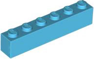 Plaatje in Gallery viewer laden, LEGO® los onderdeel Steen in kleur Medium Azuurblauw 3009