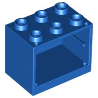 Plaatje in Gallery viewer laden, LEGO® los onderdeel Container in kleur Blauw 4532b