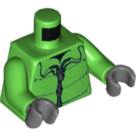 Plaatje in Gallery viewer laden, LEGO® los onderdeel Lijf met Motief Fel Groen 973pb0946c01