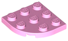 LEGO® los onderdeel Plaat Rond in kleur Fel Roze 30357