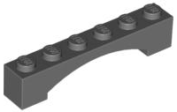 Plaatje in Gallery viewer laden, LEGO® onderdeel Steen Boog Donker Blauwachtig Grijs 92950