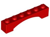 LEGO® los onderdeel Steen Boog in kleur Rood 92950