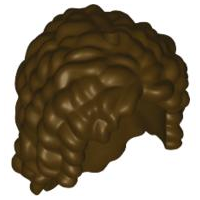 LEGO® los onderdeel Haar in kleur Donker Bruin 93352