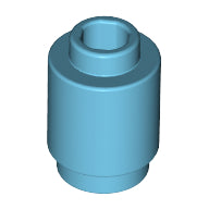 Plaatje in Gallery viewer laden, LEGO® los onderdeel Steen Rond Medium Azuurblauw 3062