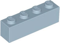 Plaatje in Gallery viewer laden, LEGO® los onderdeel Steen in kleur Zandblauw 3010