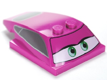 Plaatje in Gallery viewer laden, LEGO® los onderdeel Wig met Motief Magenta 93591pb02