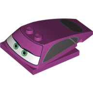 Plaatje in Gallery viewer laden, LEGO® los onderdeel Wig met Motief Magenta 93591pb02