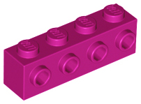 Plaatje in Gallery viewer laden, LEGO® los onderdeel Steen Aangepast in kleur Magenta 30414