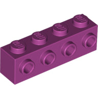 Plaatje in Gallery viewer laden, LEGO® los onderdeel Steen Aangepast in kleur Magenta 30414