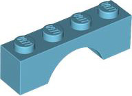 Plaatje in Gallery viewer laden, LEGO® los onderdeel Steen Boog Medium Azuurblauw 3659