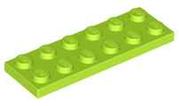 LEGO® los onderdeel Plaat Algemeen in kleur Limoen 3795