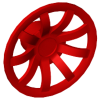 LEGO® los onderdeel Wiel Accessoire in kleur Rood 62701