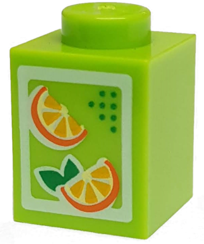 LEGO® los onderdeel Steen met Motief Limoen 3005pb017