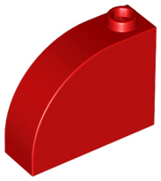 LEGO® los onderdeel Dakpan Gebogen in kleur Rood 33243
