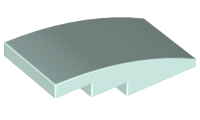 Plaatje in Gallery viewer laden, LEGO® los onderdeel Dakpan Gebogen in kleur Licht Aqua 93606