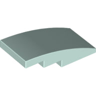 Plaatje in Gallery viewer laden, LEGO® los onderdeel Dakpan Gebogen in kleur Licht Aqua 93606