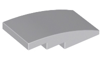 Plaatje in Gallery viewer laden, LEGO® onderdeel Dakpan Gebogen Licht Blauwachtig Grijs 93606