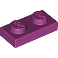 Plaatje in Gallery viewer laden, LEGO® los onderdeel Plaat Algemeen in kleur Magenta 3023