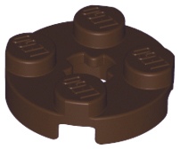 Plaatje in Gallery viewer laden, LEGO® los onderdeel Plaat Rond in kleur Donker Bruin 4032