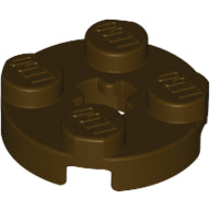 LEGO® los onderdeel Plaat Rond in kleur Donker Bruin 4032