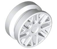 LEGO® los onderdeel Wiel in kleur Wit 93595