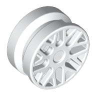 LEGO® los onderdeel Wiel in kleur Wit 93595