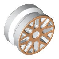 LEGO® los onderdeel Wiel in kleur Wit 93595pb01