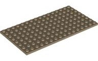 LEGO® los onderdeel Plaat Algemeen Donker Geelbruin 92438