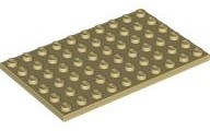 LEGO® los onderdeel Plaat Algemeen in kleur Geelbruin 3033