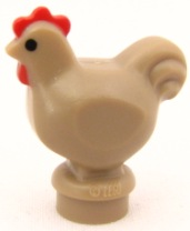 Plaatje in Gallery viewer laden, LEGO® los onderdeel Landdier Donker Geelbruin 95342pb01