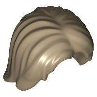 LEGO® los onderdeel Haar in kleur Donker Geelbruin 88283