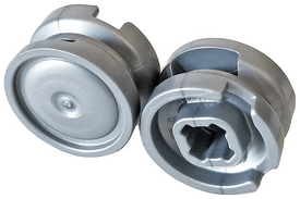 LEGO® los onderdeel Wiel in kleur Zilver 93594