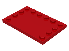 LEGO® los onderdeel Tegel Aangepast in kleur Rood 6180