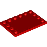 Plaatje in Gallery viewer laden, LEGO® los onderdeel Tegel Aangepast in kleur Rood 6180