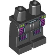 Plaatje in Gallery viewer laden, LEGO® los onderdeel Benen met Motief Zwart 970c00pb0116