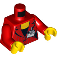 Plaatje in Gallery viewer laden, LEGO® los onderdeel Lijf met Motief Rood 973pb0895c01