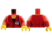 Plaatje in Gallery viewer laden, LEGO® los onderdeel Lijf met Motief Rood 973pb0895c01